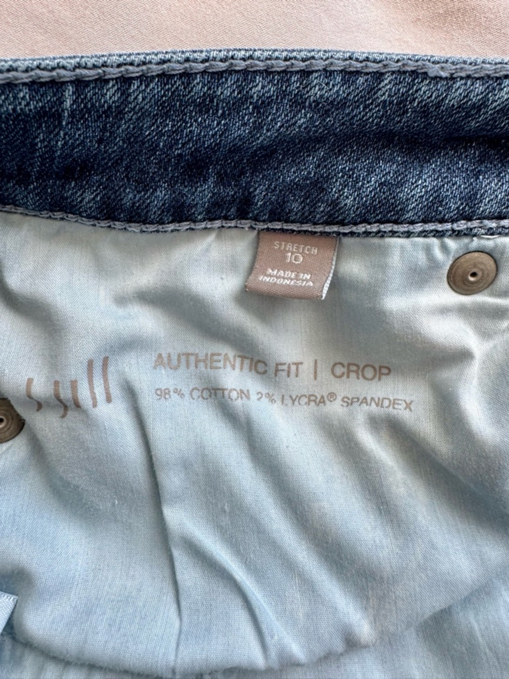 J Jill Authentic Fit Crop Midwash Blue Capri Jeans Size 10 - Picture 8 of 13